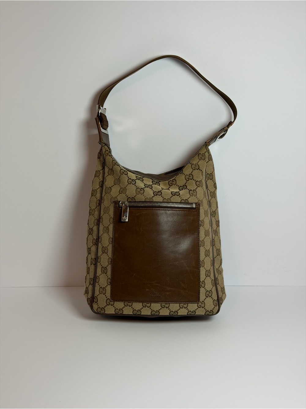 Gucci GG Monogram Canvas Brown Shoulder Bag